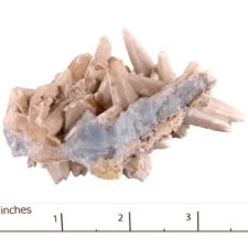 Calcite on Blue Fluorite Crystal minor Yellow Fluorite, Hardin County, IL #4