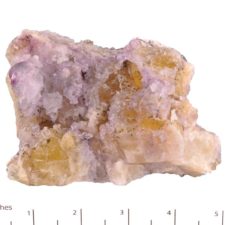 Purple and Yellow Fluorite scattering of Chalcopyrite Crystals, Hardin County, IL #9